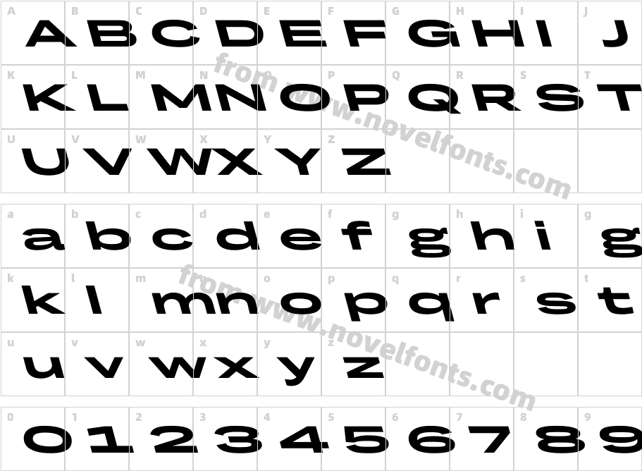 TRY Grtsk Bold Mega BackslantCharacter Map