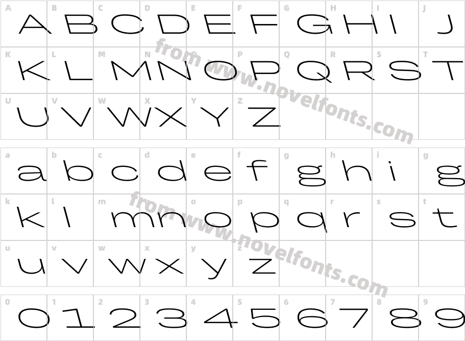 TRY Grtsk Extra Light Mega BackslantCharacter Map