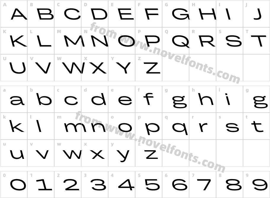 TRY Grtsk Giga BackslantCharacter Map