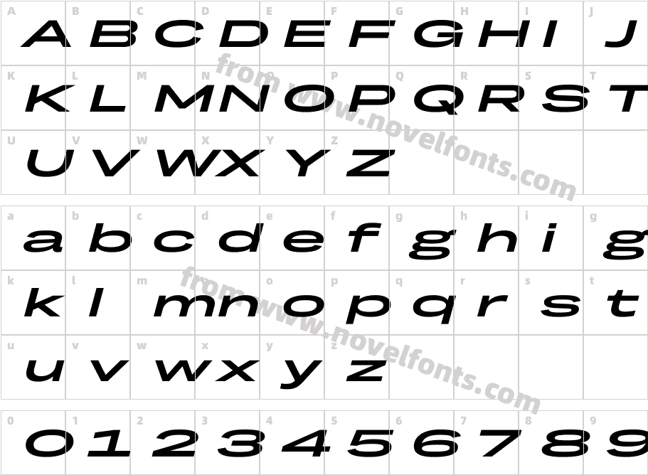 TRY Grtsk Semibold Mega SlantCharacter Map