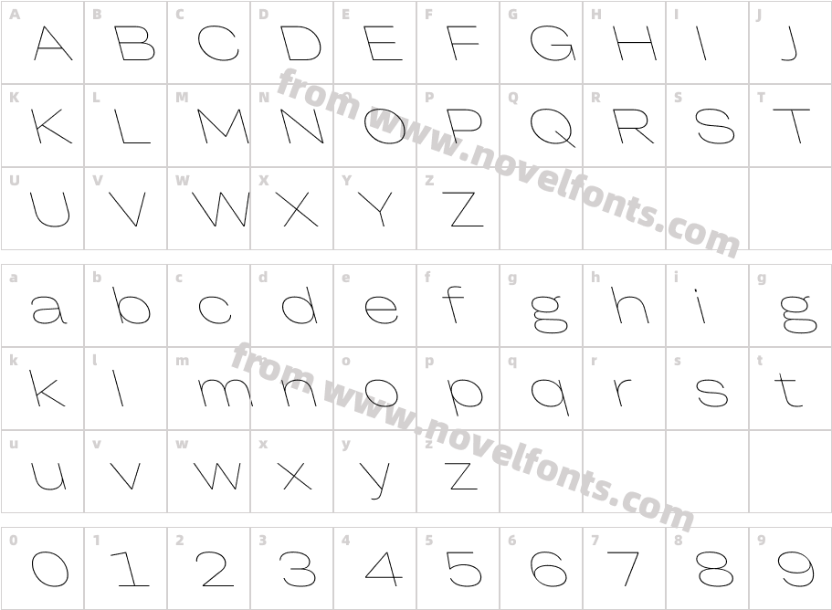 TRY Grtsk Thin Tera BackslantCharacter Map