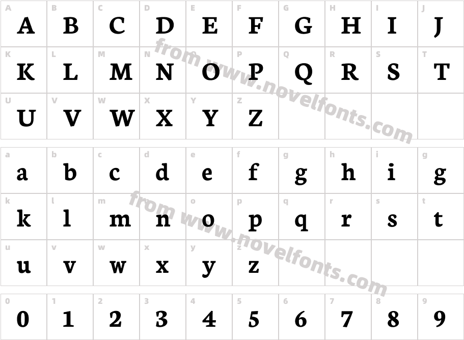 Neuton BoldCharacter Map