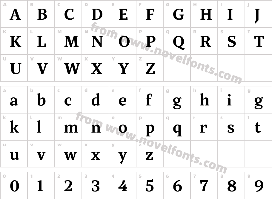 TT Bells Trial BoldCharacter Map