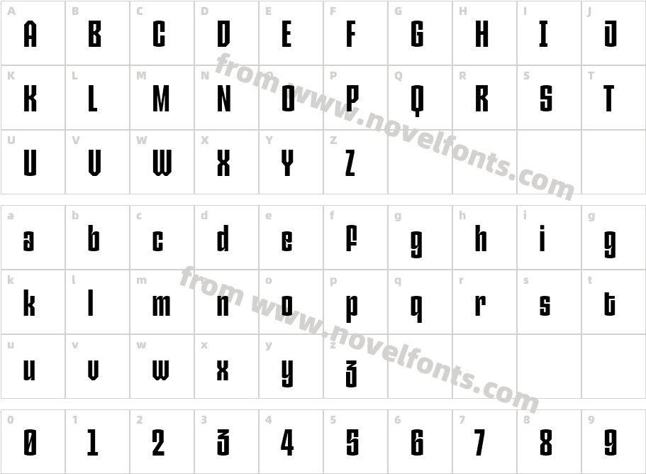 TT Carvist Trial BoldCharacter Map