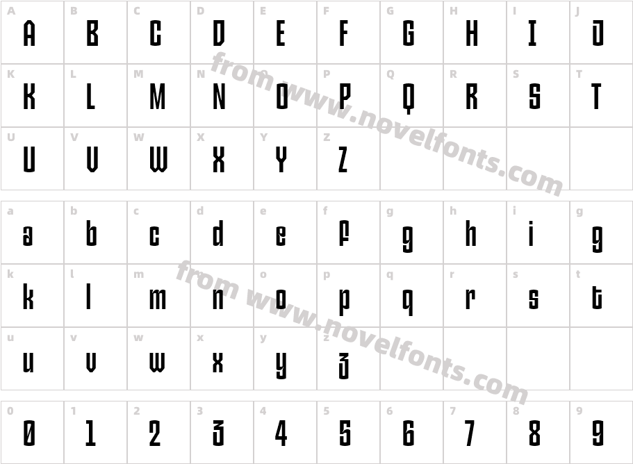 TT Carvist Trial Demi BoldCharacter Map