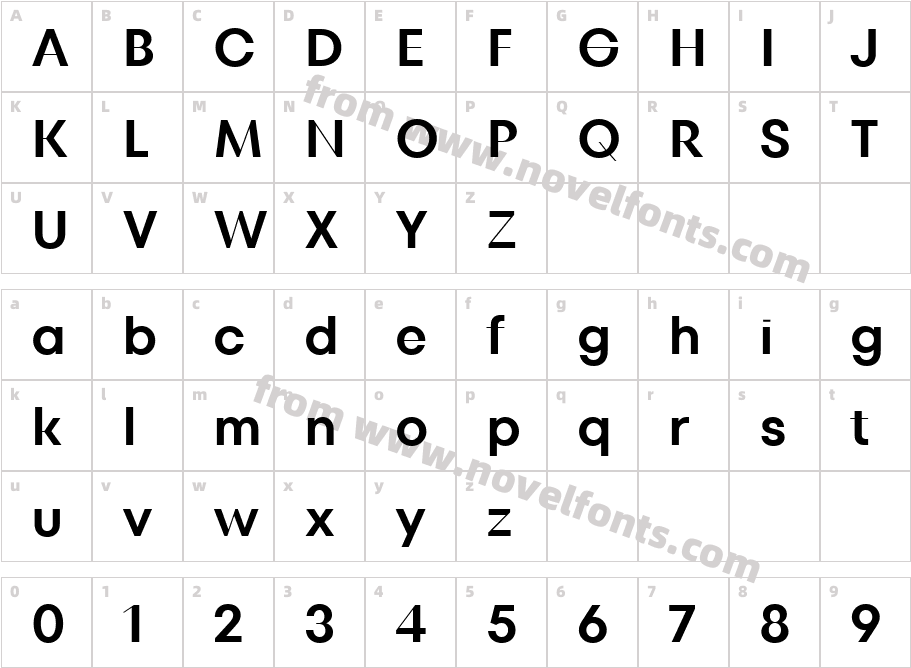 TT Fors Display Trl Demi BoldCharacter Map