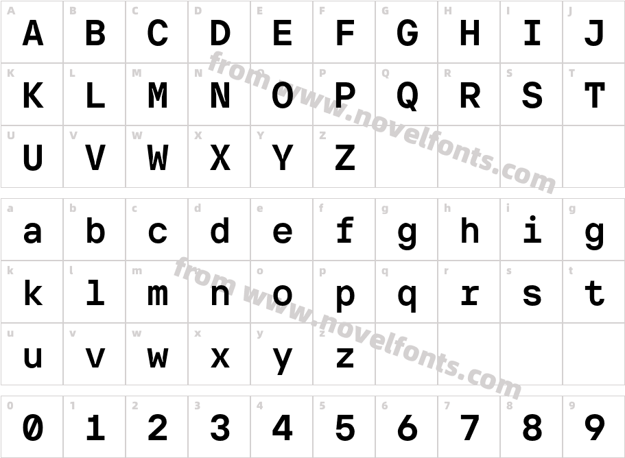 TT Interphases Pro Mono BoldCharacter Map
