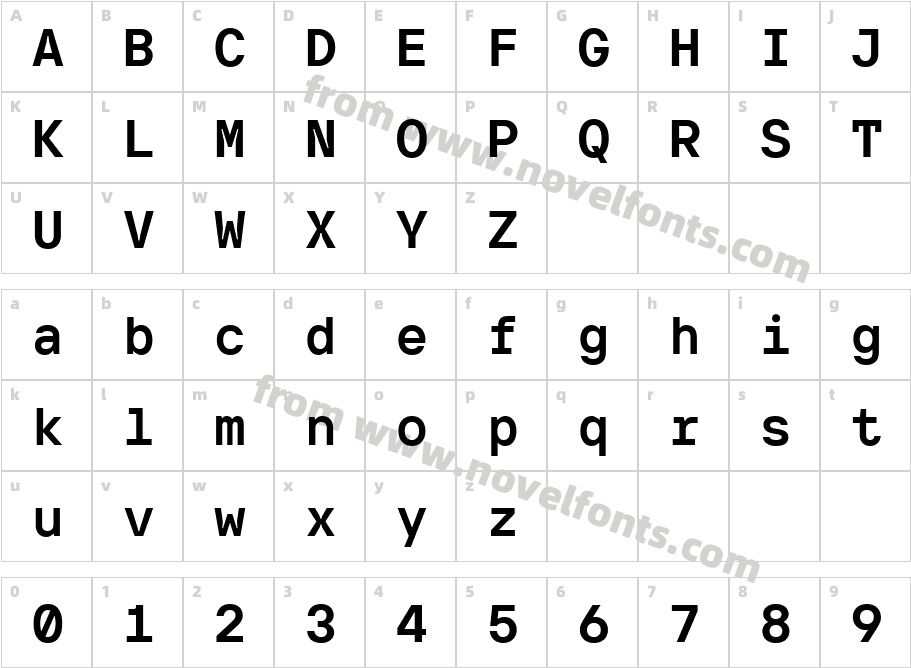 TT Interphases Pro Mono Trl BoldCharacter Map