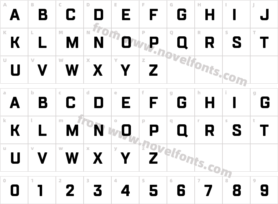 TT Lakes Condensed Bold DEMOCharacter Map