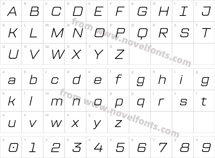 TT Lakes Neue Extended W03 Lt ItCharacter Map