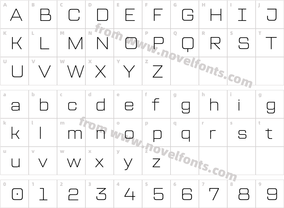 TT Lakes Neue Extended W05 X LtCharacter Map
