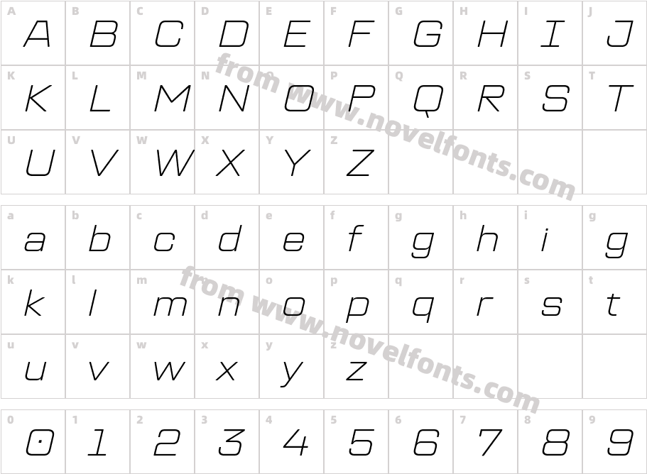 TT Lakes Neue Trl Ext X Lt ItCharacter Map