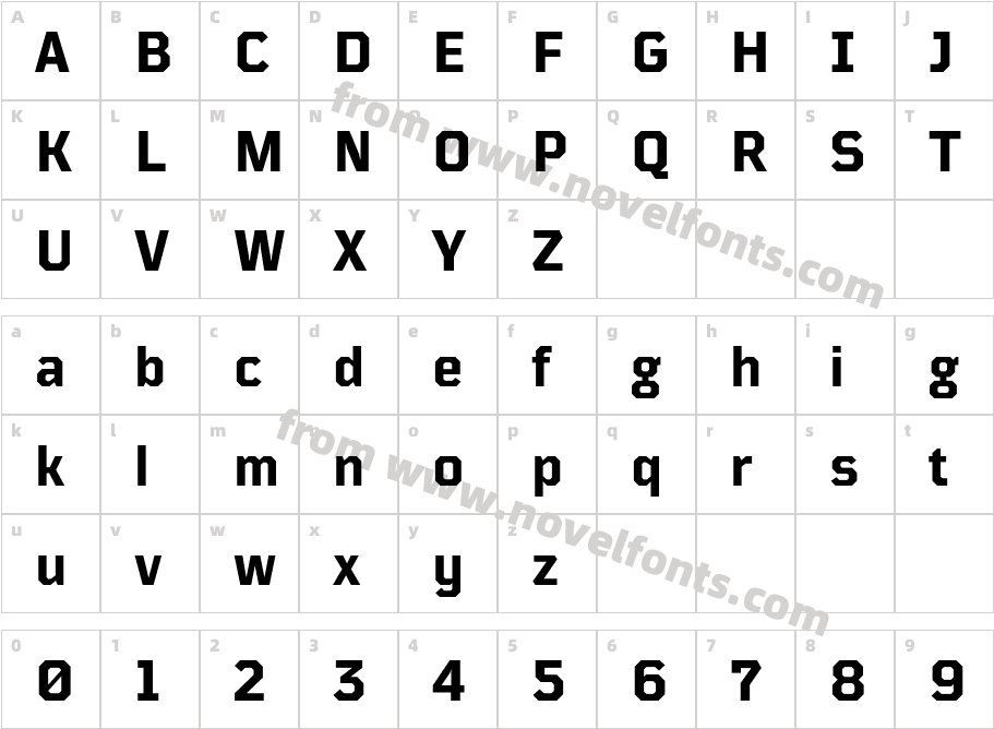 TT Mussels Trl BoldCharacter Map