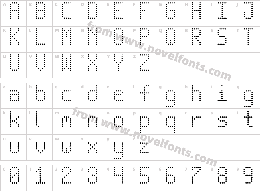 New Led Board tfbCharacter Map