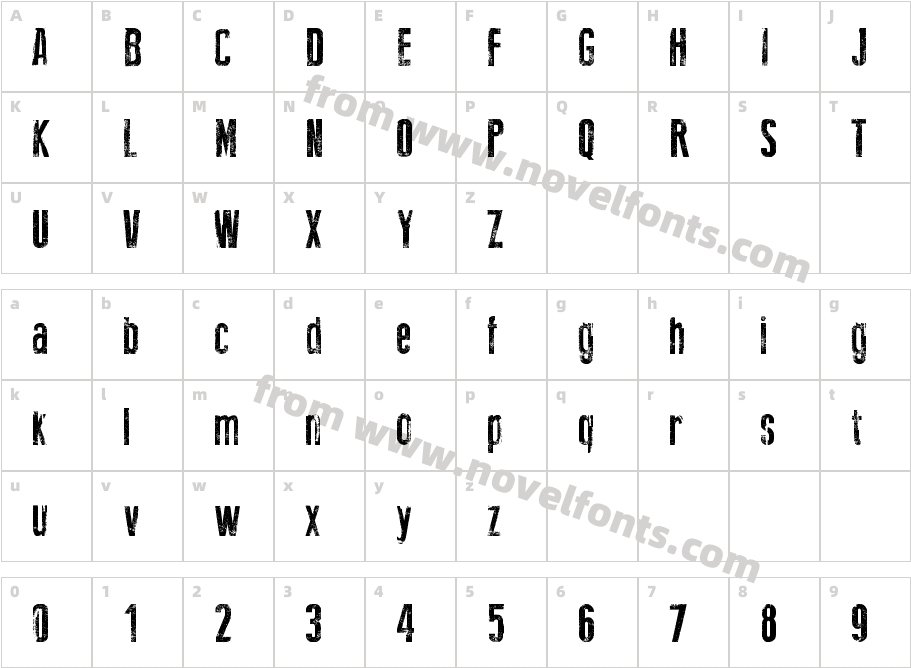 New Press ErodedCharacter Map