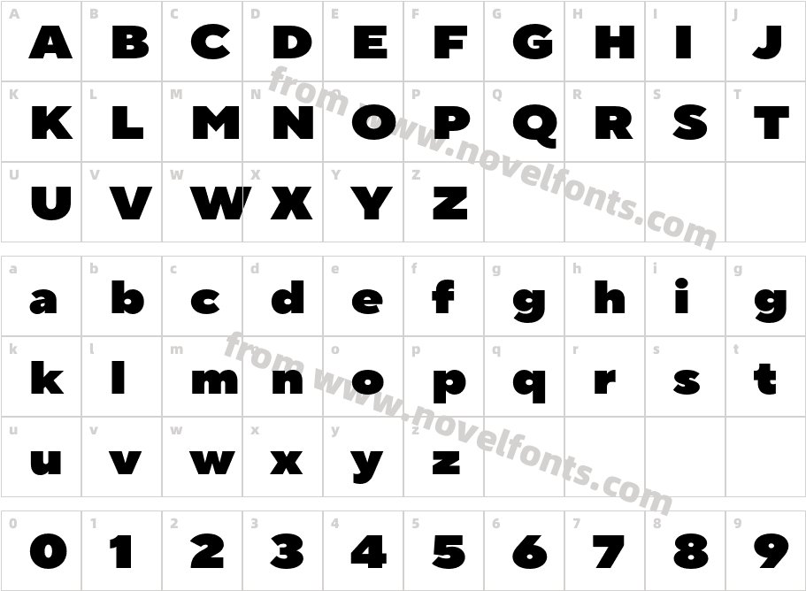 TT Norms Pro Expanded ExtraBlackCharacter Map