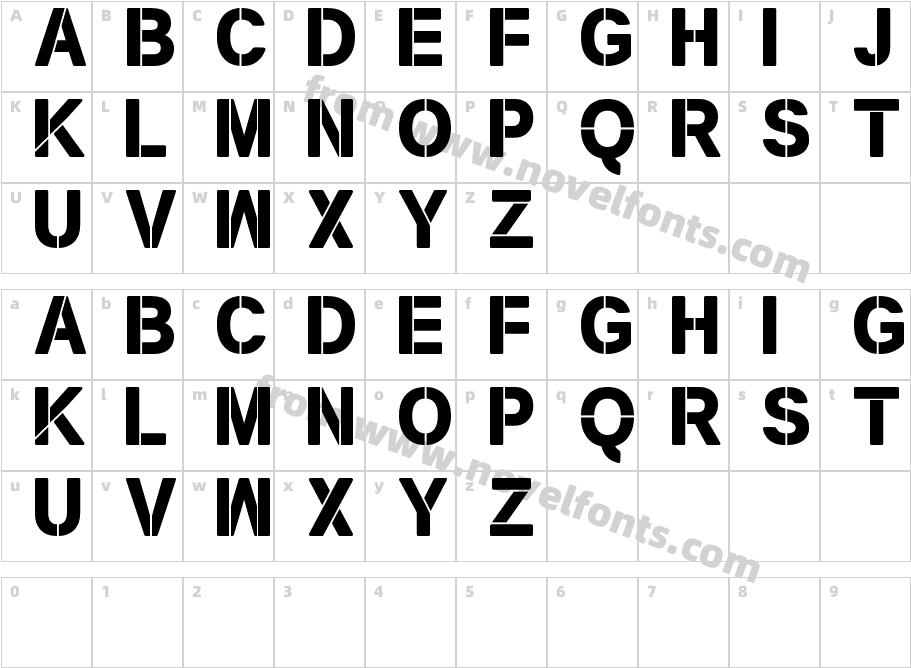 New Stencil tfbCharacter Map