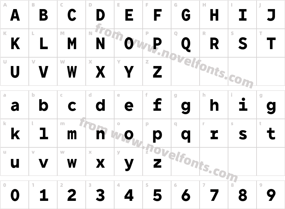 TT Norms Pro Mono BoldCharacter Map