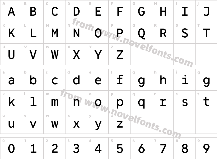 TT Norms Pro Mono MediumCharacter Map