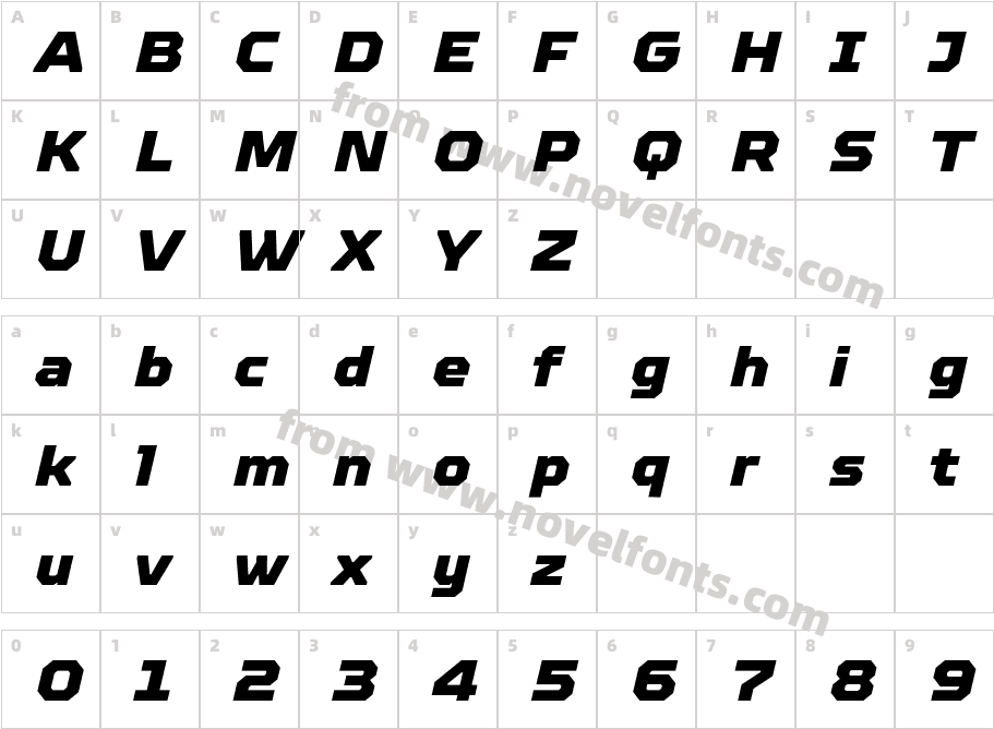 TT Octosquares Black ItCharacter Map