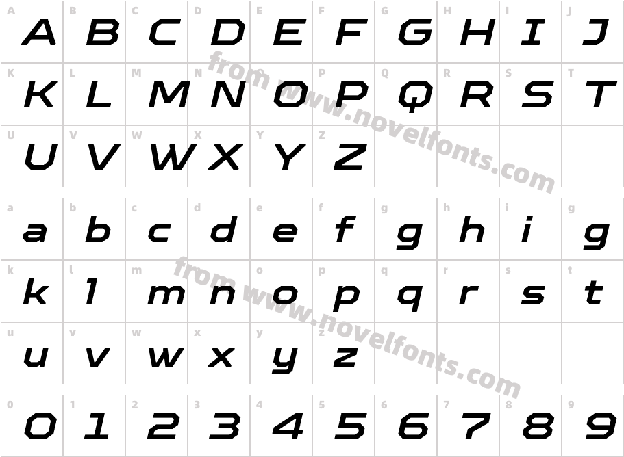 TT Octosquares ExpandedW03 Dm Bd ItCharacter Map