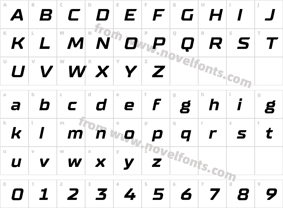 TT Supermolot Neue Exp Bold ItCharacter Map