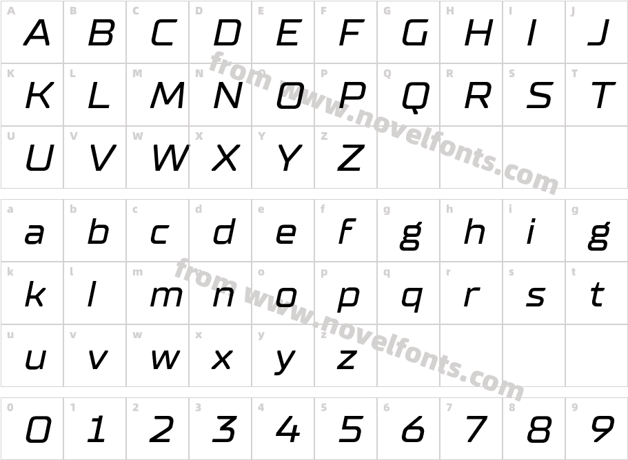 TT Supermolot Neue Exp Med ItalicCharacter Map