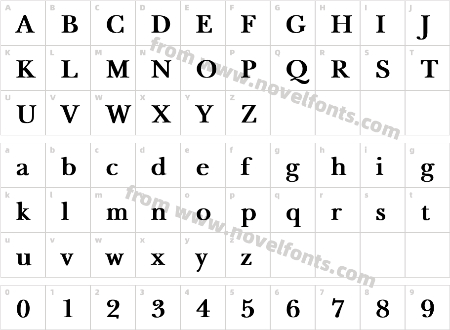 NewBaskerville BoldCharacter Map