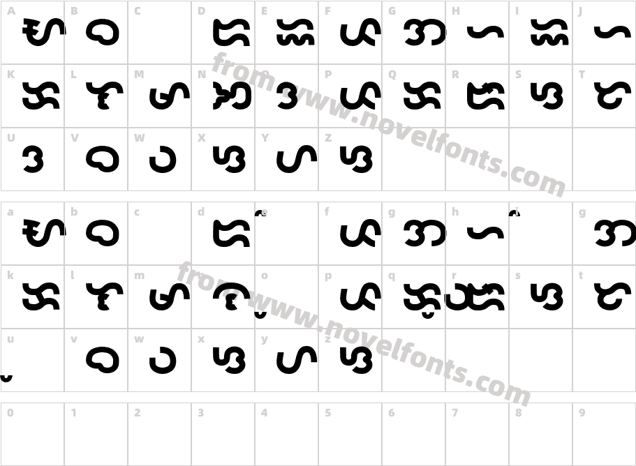 Taal Sans Serif HeavyCharacter Map