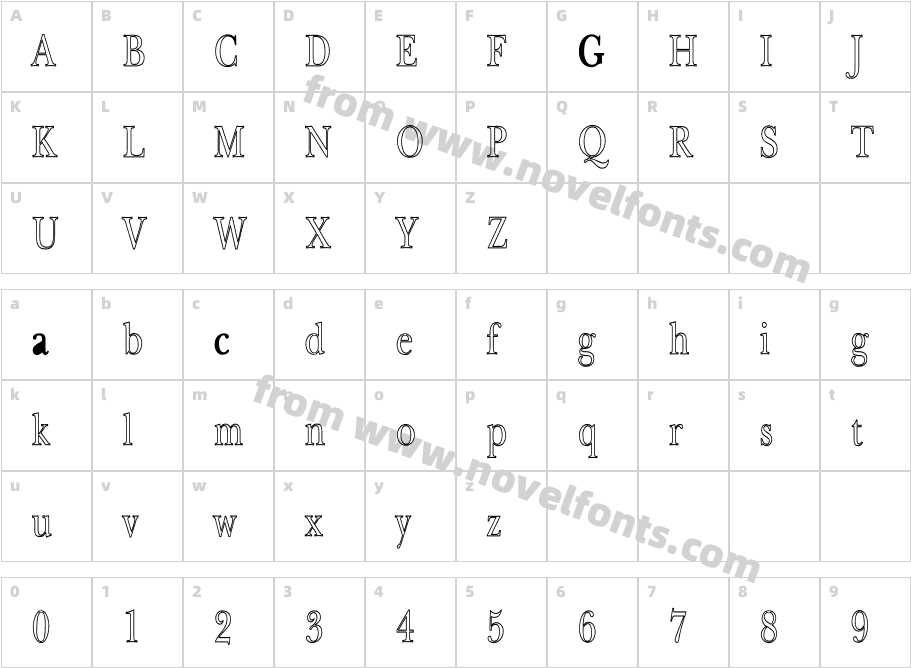 NewBaskerville-HCCharacter Map