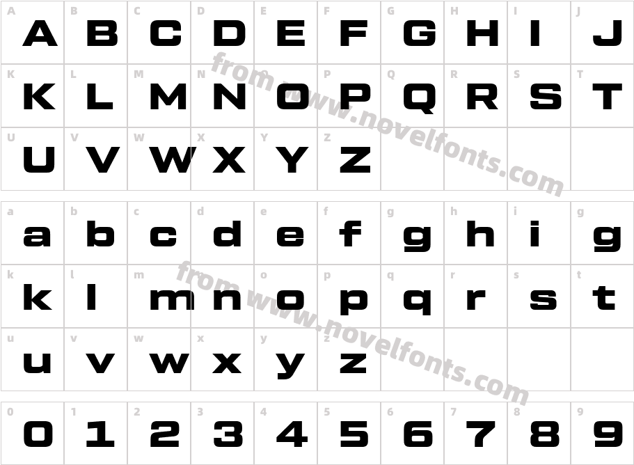 Tactic Sans Extended BlackCharacter Map