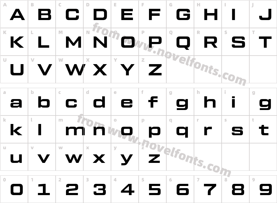 Tactic Sans Extended BoldCharacter Map