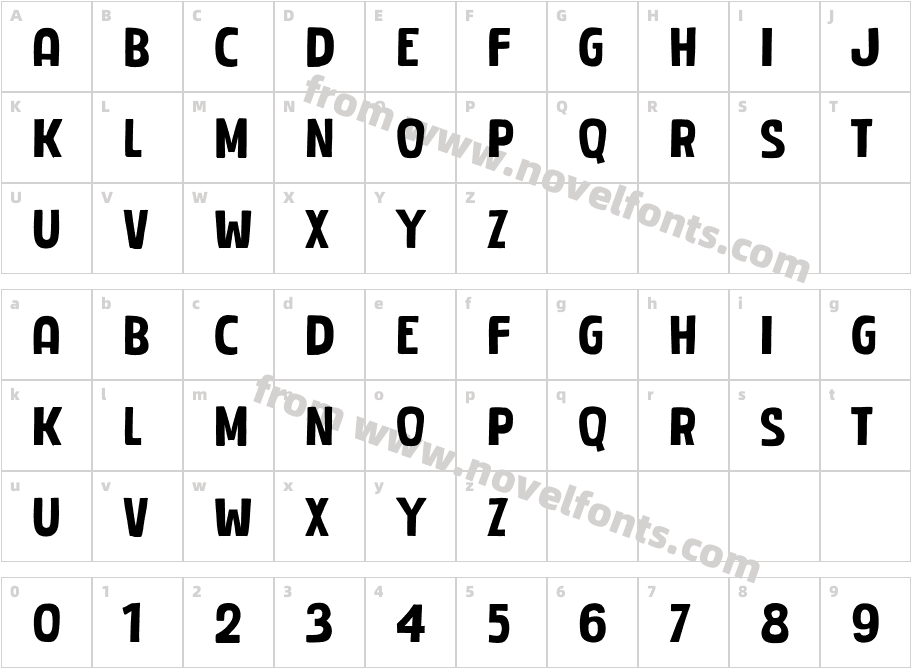 Tak CubitCharacter Map