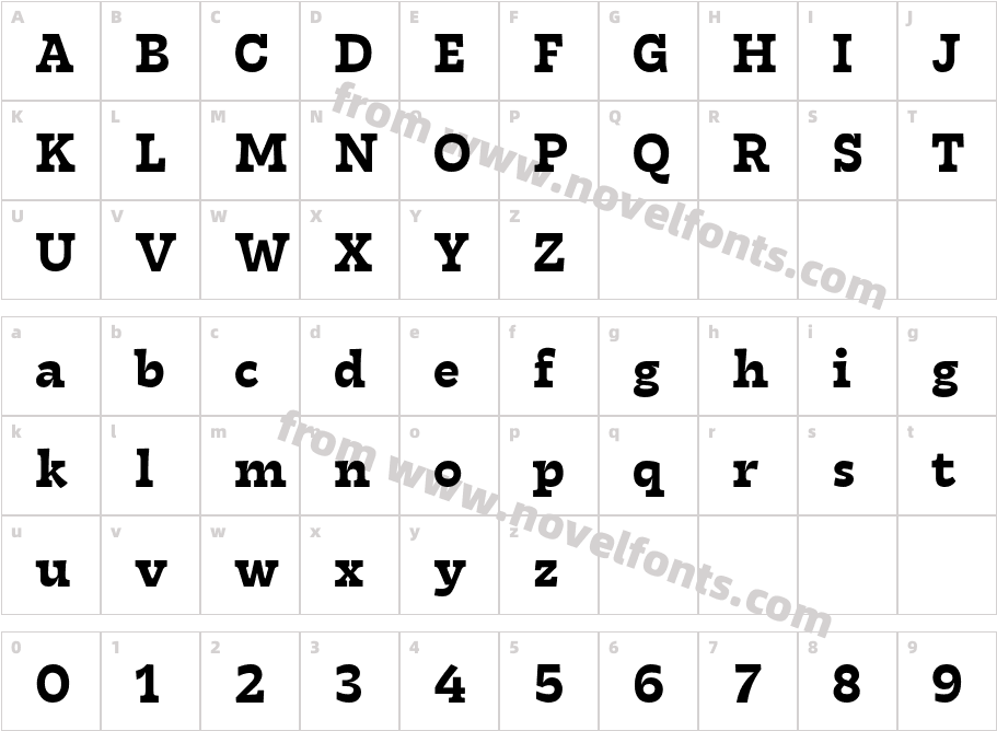 Tarif BoldCharacter Map