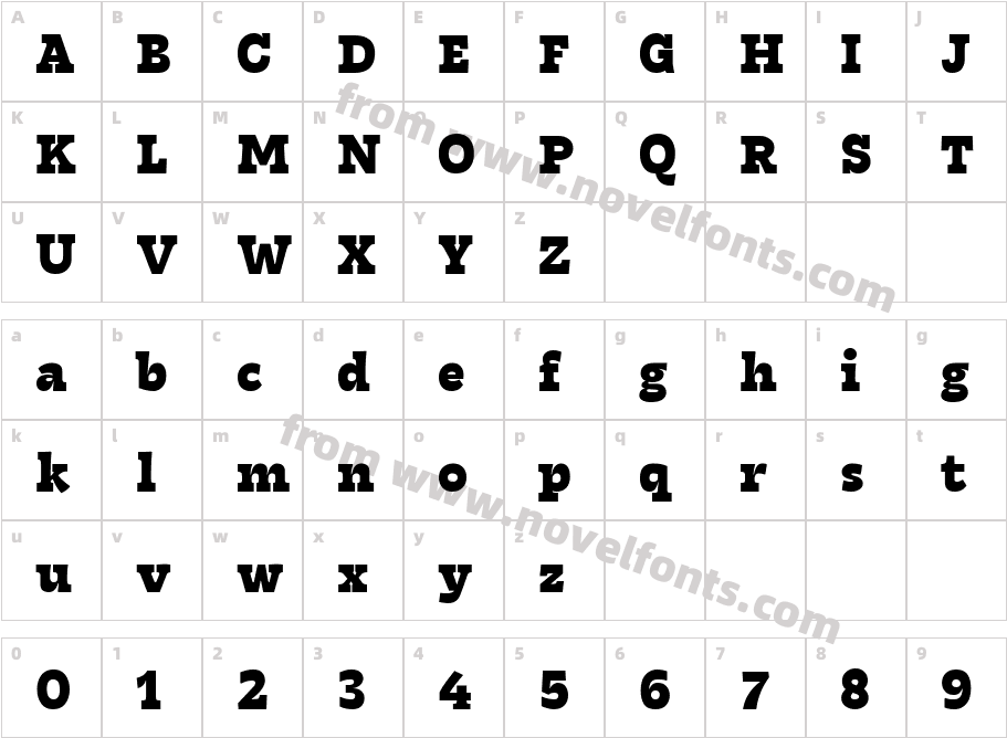 Tarif ExtraboldCharacter Map