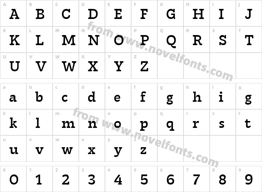 Tarif MediumCharacter Map