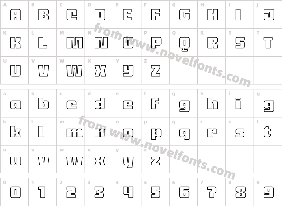 Techno Tribe lineCharacter Map