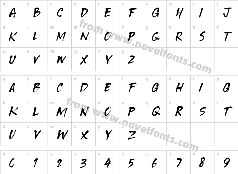 Tenterhooks ItalicCharacter Map