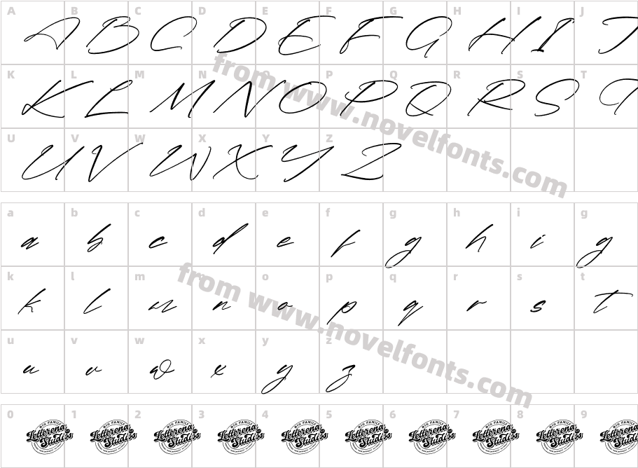 Terrycotta DEMO VERSION ItalicCharacter Map