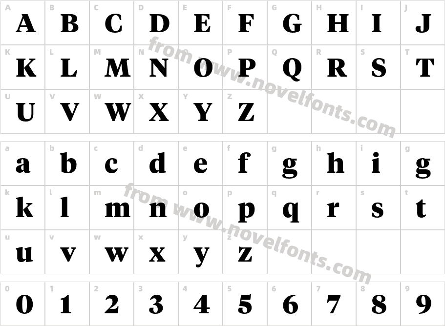 Test Tiempos Headline BlackCharacter Map