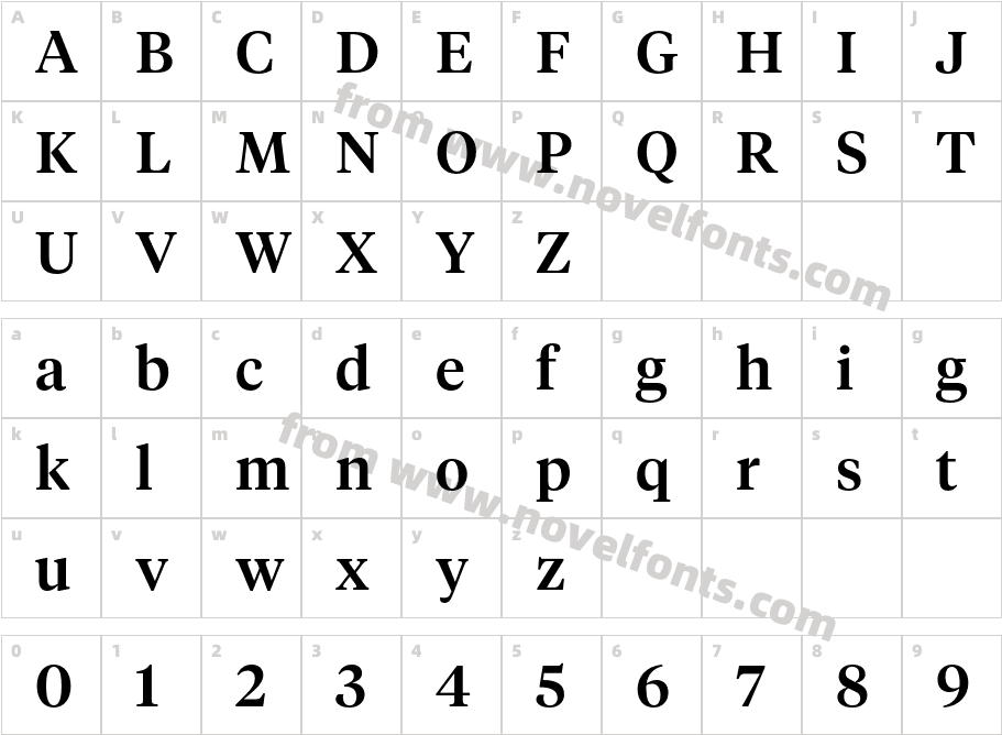 Test Tiempos Headline MediumCharacter Map