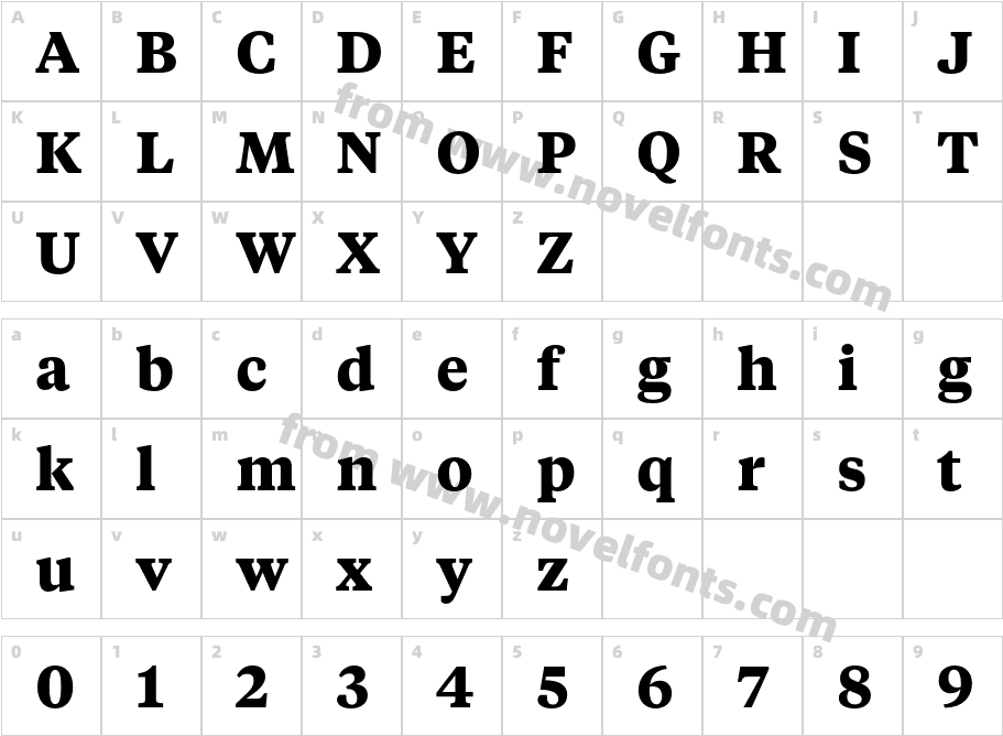 Test Tiempos Text BoldCharacter Map