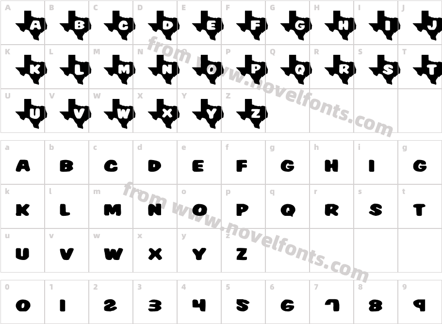Texas 2Character Map