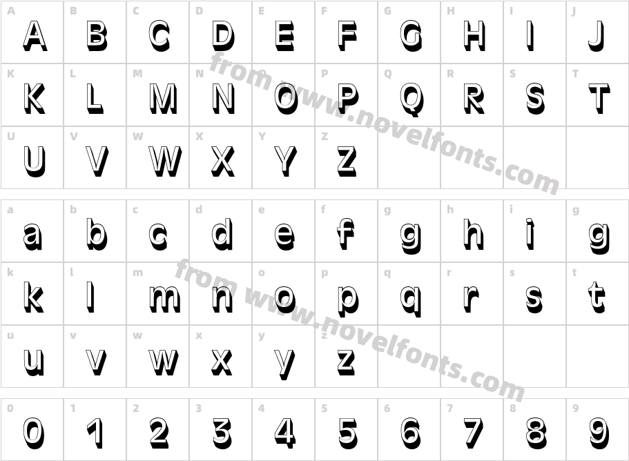 AntiqueOliT-ReguSh1Character Map