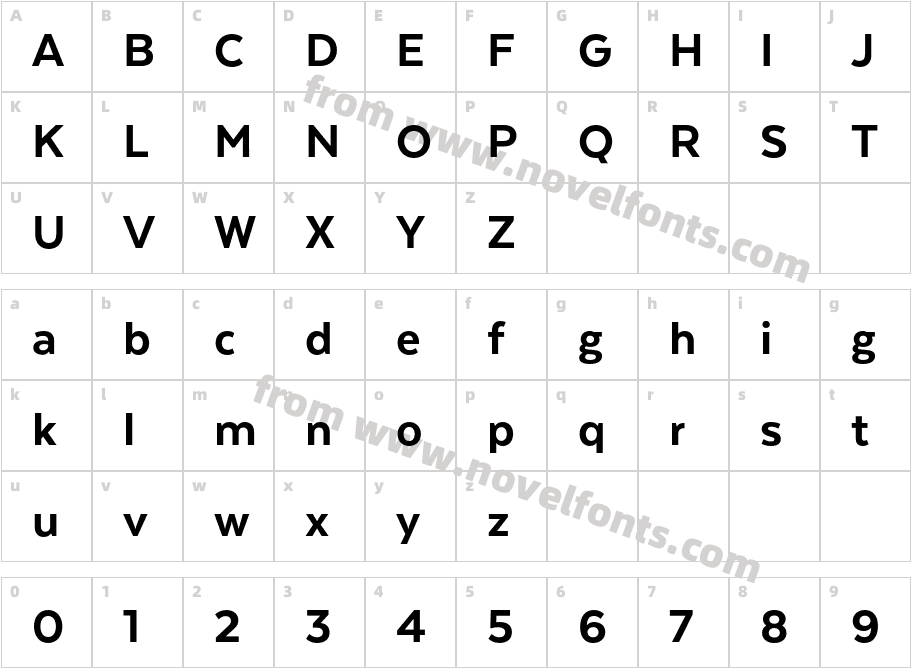 Texta W05 BlackCharacter Map