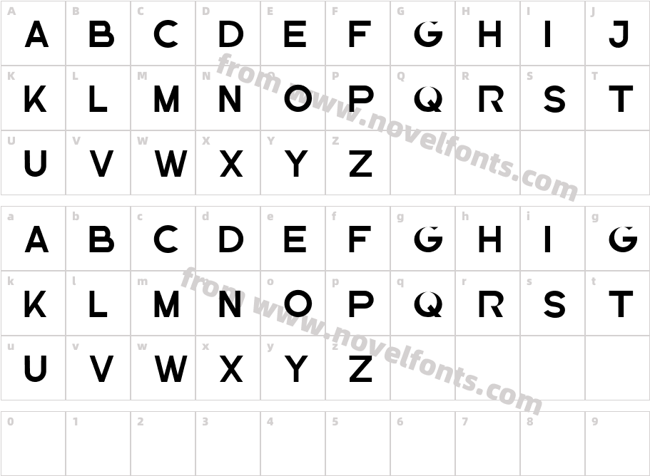 The Brittany Sans BoldCharacter Map