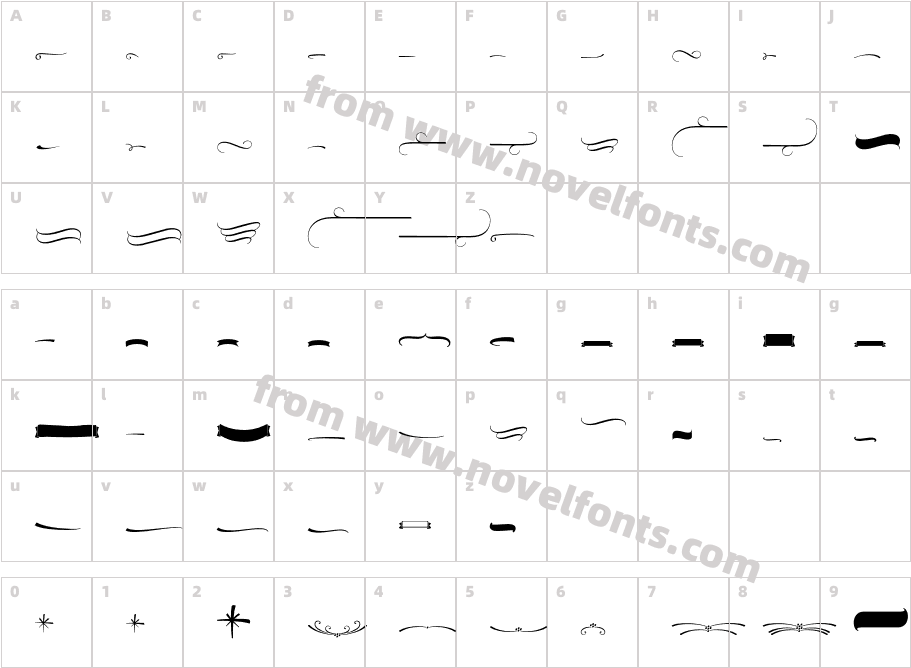 The Carpenter OrnamentsCharacter Map