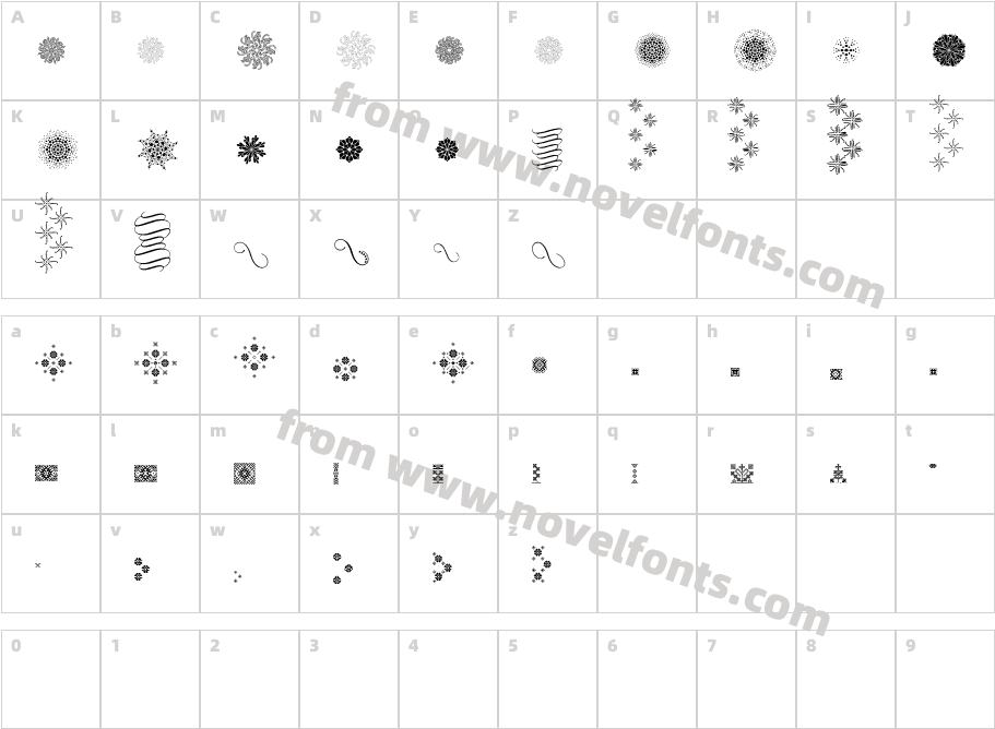 The Carpenter PatternsCharacter Map