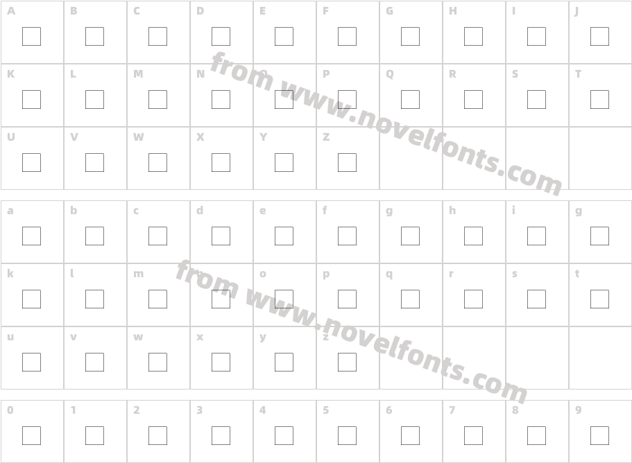 NewStyleTitling BoldCharacter Map