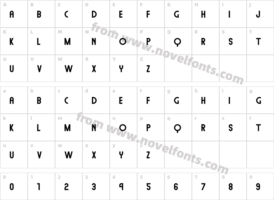 Therilo Bold BoldCharacter Map